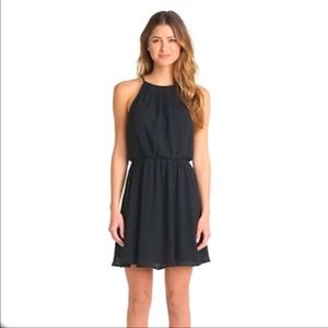 Lush Blouson Chiffon Skater Dress Black M